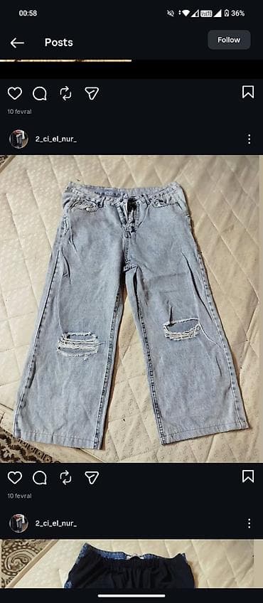 Baş geyimləri: Cins şalvar — 3