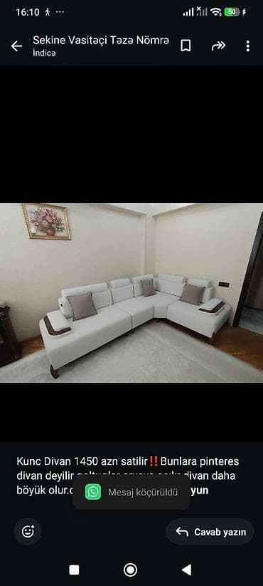 mebel alan: Künc divan, Yeni, Açılan, Bazasız — 1