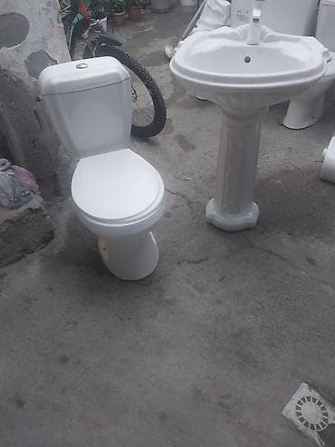 işlənmiş unitaz: Hamam üçün sanitariya dəsti - Su çəni olan kommodes (WC) – klassik — 1