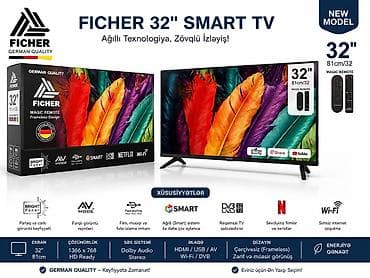 redmi note 12 pro plus: FICHER 32" Smart TV – Ağıllı Texnologiya, Zövqlü İzləyış Əsas — 1