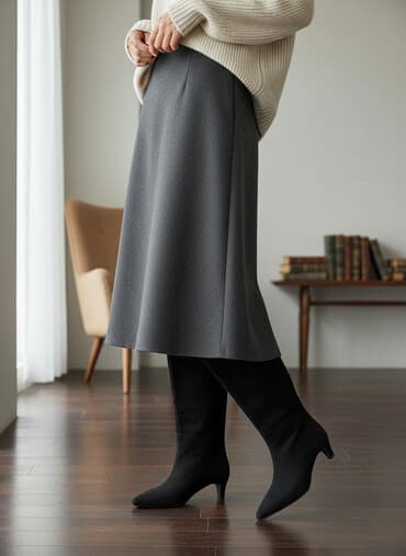 Туфли: Сапоги, Размер: 36, цвет - Черный, Новый — 2