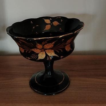 Tort və şiriniyyat qabı, rəng - Qara, Şüşə