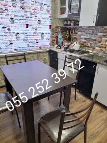 metbex mebileri: Mətbəx üçün, Yeni, Açılmayan, Dördbucaq masa, 2 stul — 2