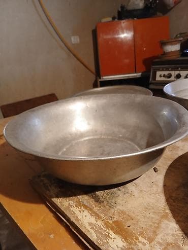 Посуда для готовки: Alüminium iri leğən (qab) - Material: qalın alüminium - Forma: geniş — 1