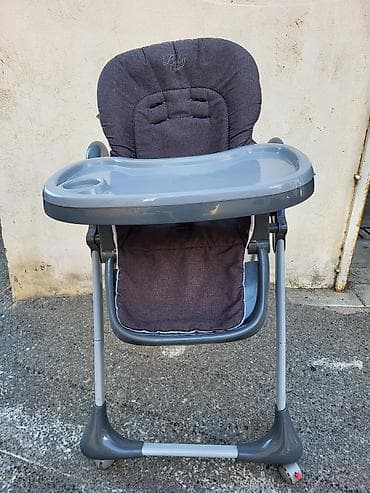 Uşaq yemək stulu - Markalanma: Baby One loqolu model - Rəng: boz — 2