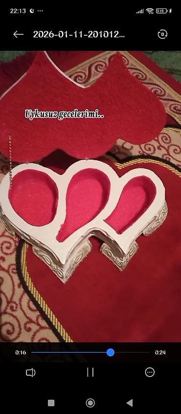 Картины и портреты: Ürünün adı: İkili ürək formalı dekorativ qutu mücrü qabi Salam fikir — 2