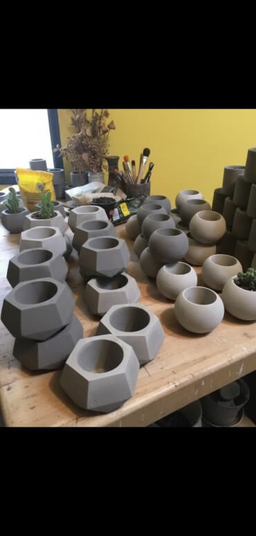 Beton suvenir/qab kolleksiyası – minimalist dizayn - Material: yüksək