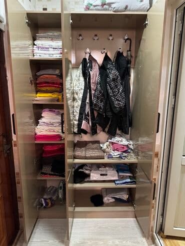 Sifarişlə mebel: Açılan, 4 qapılı Düz dolab, Qarderob, paltar dolabı — 3