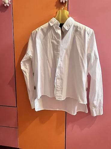 Bebe Plus qadın köynəyi - Rəng: ağ - Model: klassik yaxalıqlı — 1