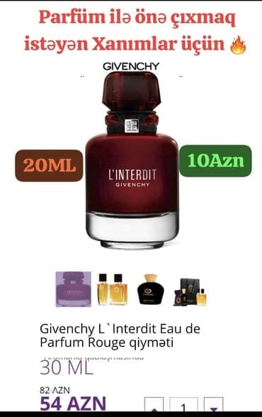 valentin yudashkin parfüm qiymeti: Givenchy L’Interdit Eau de Parfum Rouge – qadınlar üçün - Brend — 1
