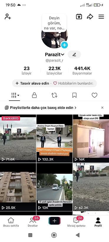 детский сад: Satışda TikTok hesabı 0773042964 Məzmun növü: - Xəbər, sosial — 1