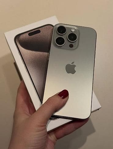IPhone 15 Pro, 256 GB, Natural Titanium, Zəmanət, Kredit, Simsiz şarj