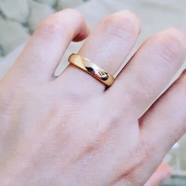 Alyans, Üzük, Sarı qızıl, 585 Əyar, Qaşsız — 1