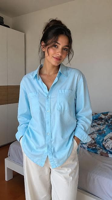 Köynək L,XL ölçü oversizedir,35 e alınıb,eynime böyük gəldiyi üçün