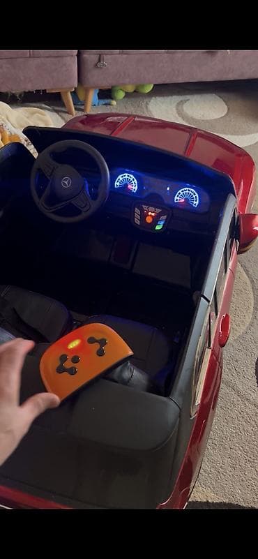 pult masin: Uşaqlar üçün elektrikli minik avtomobili – qırmızı rəngli SUV tipli — 6