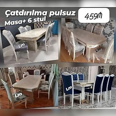 Möhtəşəm NƏRGİZ masa dəsti👑 Yüksək keyfiyyətlə Qiymət: Masa 2x1 +6