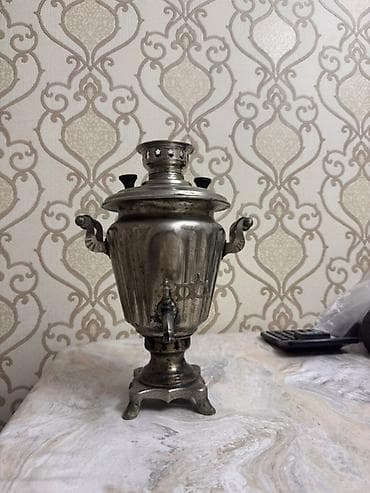 od samavarı: Klassik metal samovar - Material: döküm metal/krom rəngli korpus - — 2