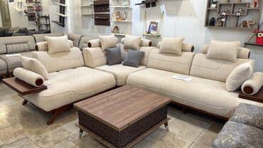 кухонная мебель: Угловой диван, Новый, Раскладной, Без подьемного механизма, Набук, Бесплатная доставка на адрес — 1