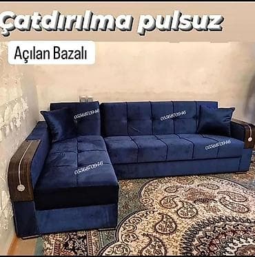 Sifarişlə ev mebeli: Künc divan, Qonaq otağı üçün, Parça, Bazalı, Açılan, Kitab — 7