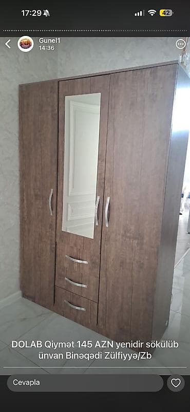 duz dolab: 👑Aytac23 Təcili satılır. Yeni kimi qalib. 120 azn satılır. 250 270 — 1