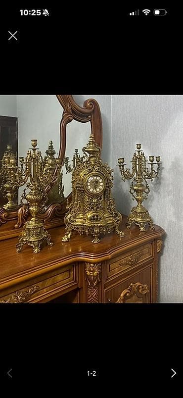 saat şekli: Klassik Saat dəsti, rəng - Qızılı — 1