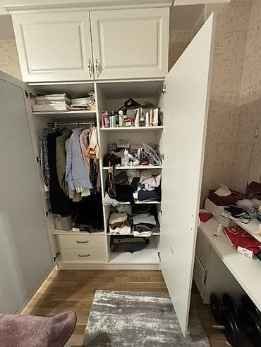 plastmas dolab: 6 qapı, Siyirməli, Ağ, Digər material, Açılan, Düz dolab — 3