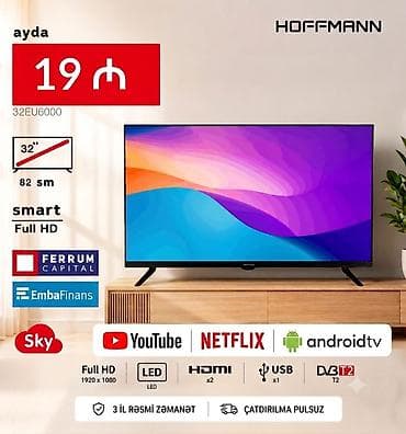 rtx 4080 ti: Yeni Televizor Hoffmann LED ekran 32" FHD (1920x1080), Pulsuz çatdırılma — 6