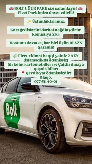 Taksi sürücüsü tələb olunur, Şəxsi nəqliyyat vasitəsi ilə