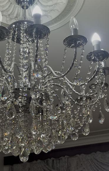 Çılçıraq, 10 və daha çox lampa, Xrustal — 7