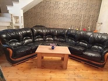 Künc divan, İşlənmiş, Açılmayan, Bazasız, Dəri, Çatdırılma yoxdur