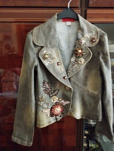 детские джинсовые куртки: Джинсы, M — 1