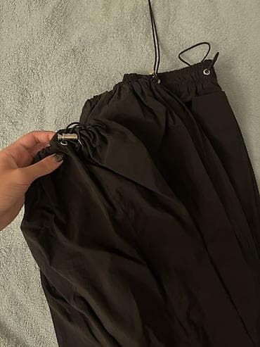 Şalvarlar: Qara rəngli unisex şalvar – yüngül texniki parça, rahat gündəlik və ya — 3