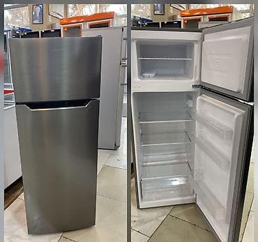 İki qapılı soyuducu (üstdən dondurucu) - Rəng: inox (paslanmayan