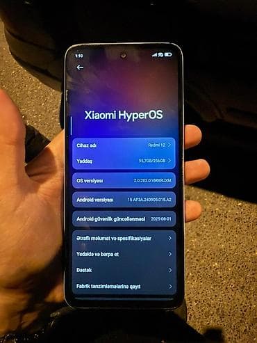 Video oyunlar və konsollar: Redmi 12, 256 GB, rəng - Mavi, Sensor — 2