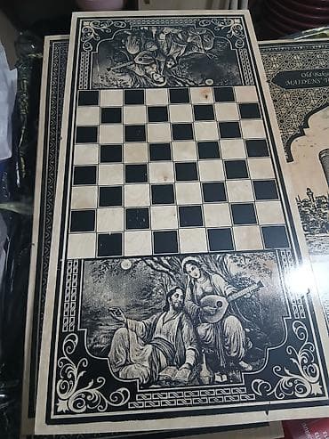 nerd yukle: + 3 azn das ve zer Taxta nərd-şahmat dəsti – milli naxışlı, oyma və — 5