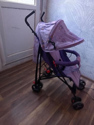 araba: Yüngül “umbrella” tipli uşaq arabası – bənövşəyi rəngdə, naxışlı — 5