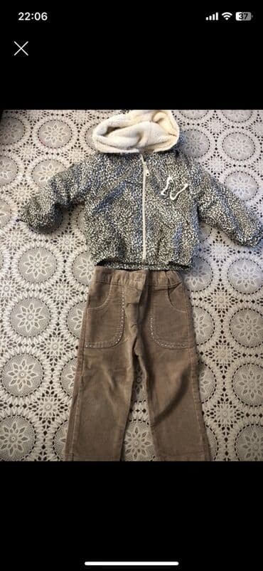 Məktəbli forması: Dəst 7 m Uşaq geyim dəsti - 2 parça: kapüşonlu üst və şalvar - Üst — 1