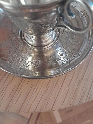 RUSSIAN, VICTORIAN silver TEA CUP & SAUCER, 1892, 120 gramm