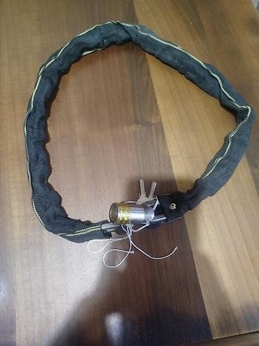 Zəncirli velosiped kilidi - Gücləndirilmiş metal zəncir, parça — 1