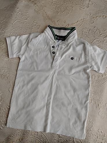 Uşaq polo köynəyi – Brums - Rəng: ağ - Qısaqoll, klassik polo kəsimi
