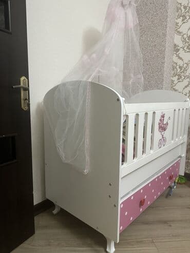 двухъярусная кровать для детей: Для девочки, Четырехугольная, Колыбель, Без бортиков, Без матраса, Без механизма качания — 2