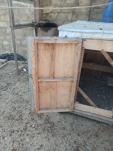 mal satisi: Taxta və metal profildən hazırlanmış quş/balaca heyvan qəfəsi (xüsusi — 5