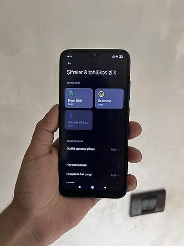 duymeli telfonlar: Redmi Note 7, 64 GB, rəng - Boz, Barmaq izi, Face ID — 7