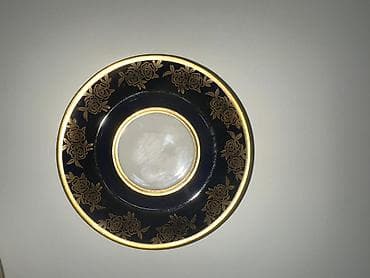 kəndir: Qəhvə dəsti, rəng - Göy, Farfor, Almaniya — 2