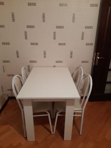 Masa və oturacaq dəstləri: Mətbəx üçün, Yeni, Açılmayan, Kvadrat masa, 4 stul — 21