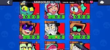 x96 max: Brawl Stars oyun hesabı - Kupa: 30,735 - Dəyərlilər: 94/100 döyüşçü — 6
