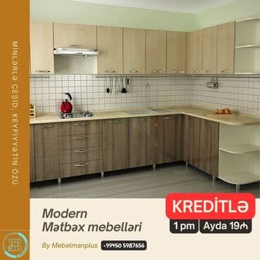 mermer pilleken: Sifarişlə mətbəx dəsti, Özü çəkən petlələr, Parlaq laminat, Kredit var, Pulsuz çatdırılma — 7