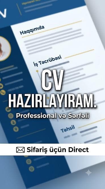 berber is: Xidmət: Professional və sərfəli CV hazırlanması Təklif olunanlar: - — 1