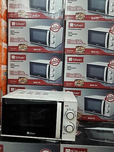 efba soba: Mikrodalğalı soba Silver, Ayrıca dayanan, Mikrodalğalar ilə, rəng - Boz, Yeni — 1