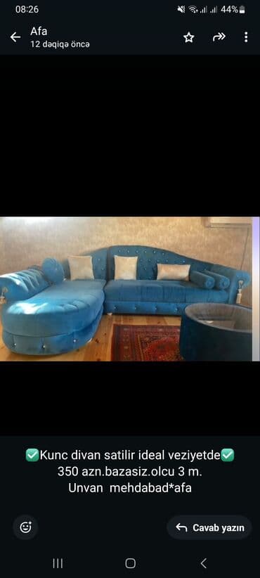 hasar uzlukleri: Künc divan, Açılmayan, Bazasız — 1